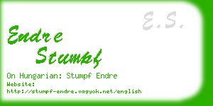 endre stumpf business card